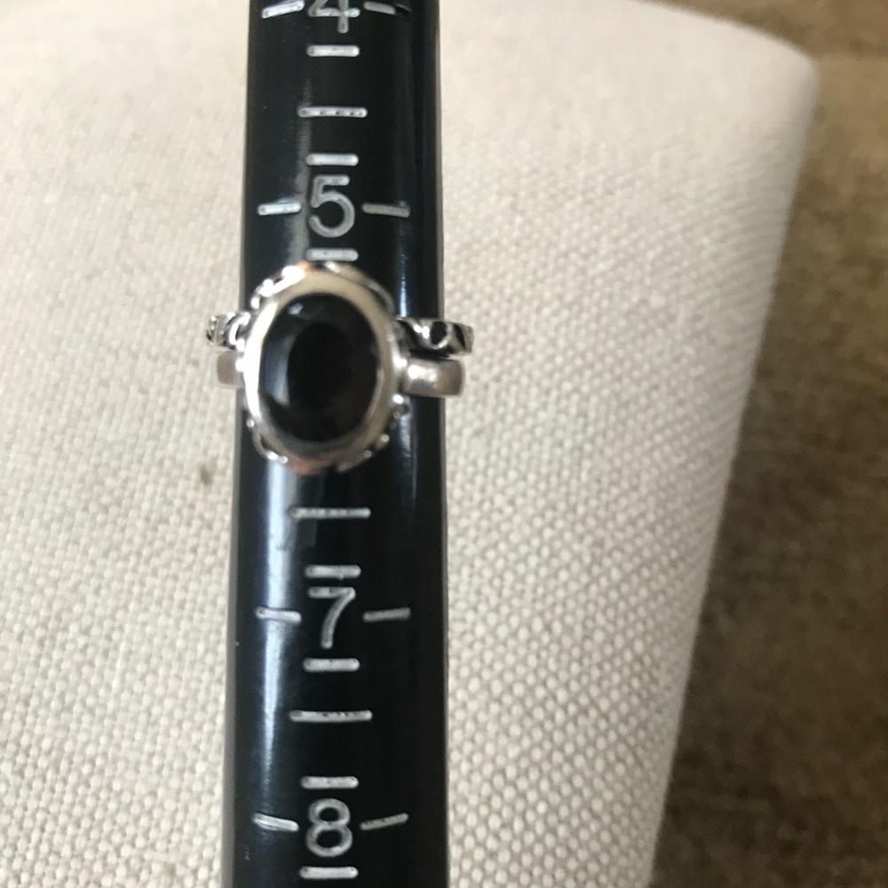 R1384 Silpada Smoky Quartz Stackable Rings Size 6